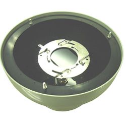9”屋外用ヒーターファン付ドームハウジング YMD-09 PTC-400C用取付金具装着時