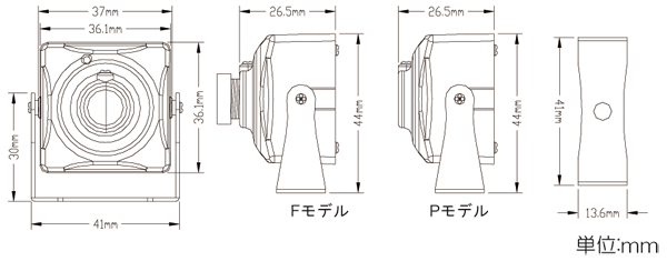 ITC-406H(P) 本体寸法図