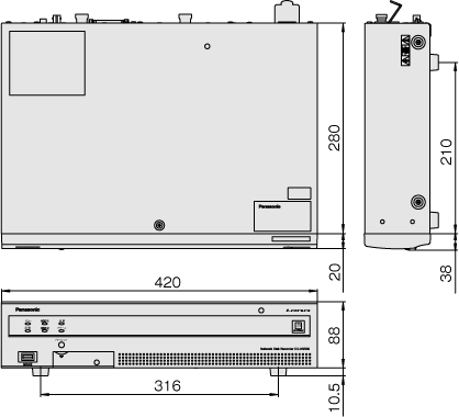 DG-NV200シリーズ寸法図