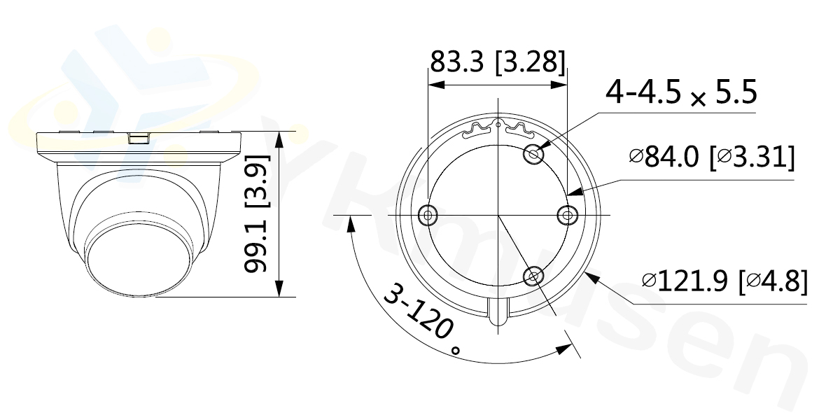 HAC-HDW1200TMQN-A-POC-0280B-S5 外形寸法図