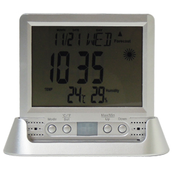 HS-400 温湿度計を搭載した置時計とカモフラージュ自動録画カメラが一体化