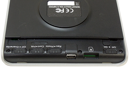 HS-400FHD 操作部・microSDカードスロット部