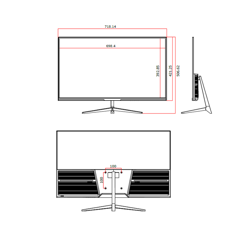 LED32A-4K 外形寸法図