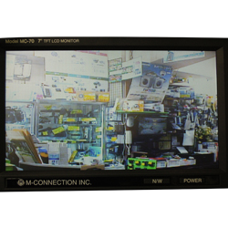 MC-70 41万画素防犯カメラの映像を表示した実際の画像