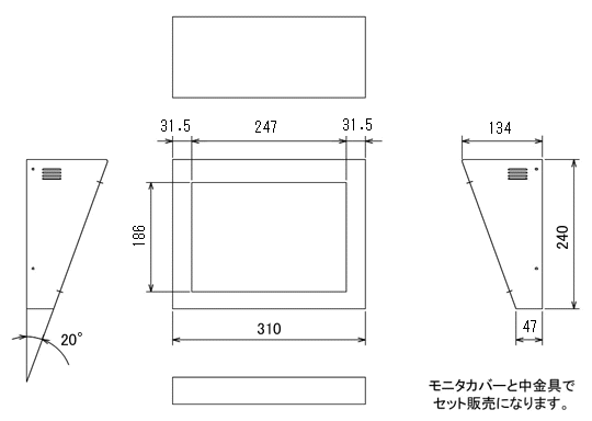 WALLCAB-121-20　外形寸法図