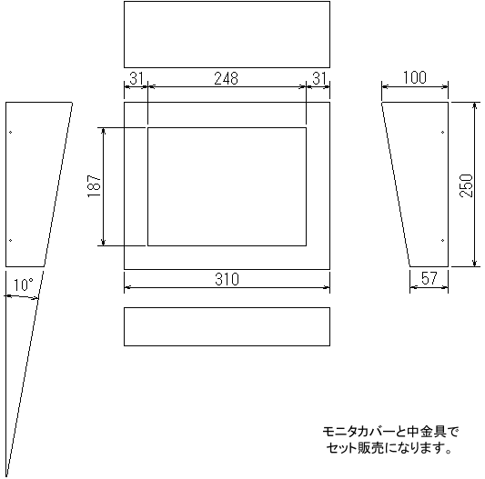 WALLCAB-121　外形寸法図