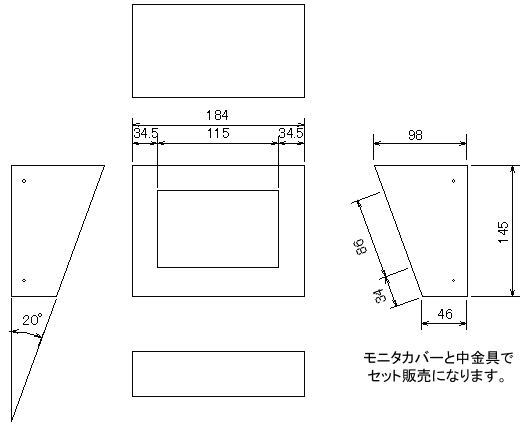 WALlCAB-56　外形寸法図