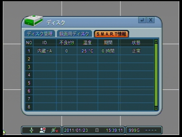 NDVR-5004 S.M.A.R.T情報