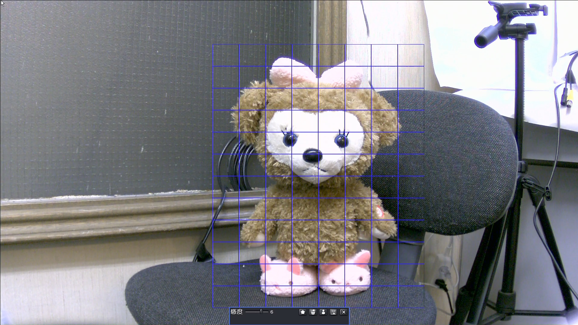 HDVR-J2704 モーション検知エリア設定画面