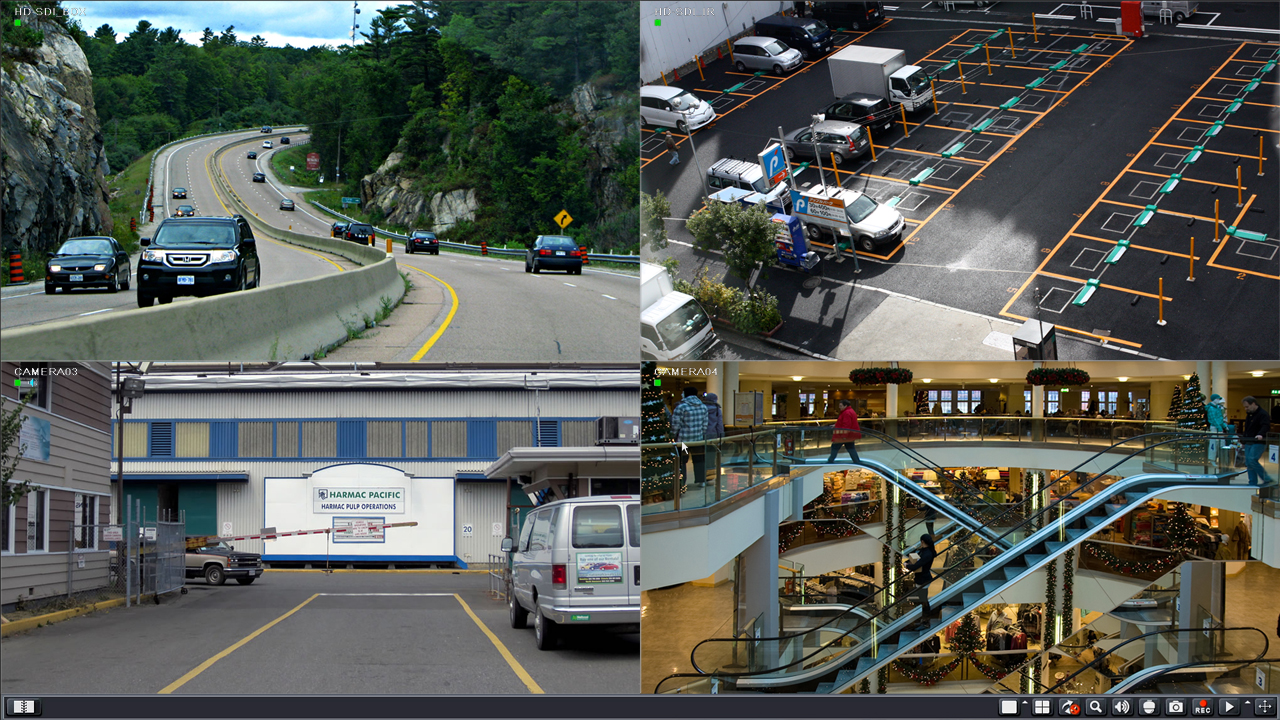 HDVR-J2704 HD-CCTV/HD-SDI防犯・監視カメラを4台まで接続・録画が可能