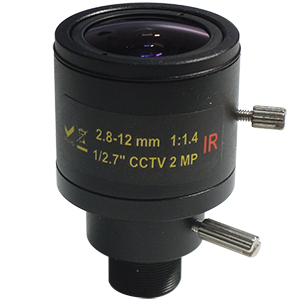 3メガピクセル対応f2.8-12mmバリフォーカルミニレンズ M12-3MP2812IR