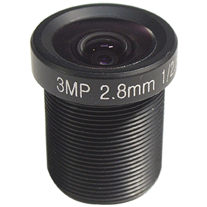 M12-3MP028IR 2メガピクセル対応f2.8mm広角ミニレンズ