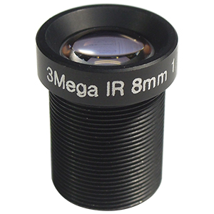 3メガピクセル対応f8mm望遠ミニレンズ M12-3MP08IR