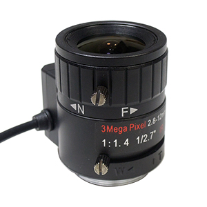 YKS-3MP2812DCIR 3メガピクセル対応f2.8-12mmバリフォーカルオートアイリスレンズ