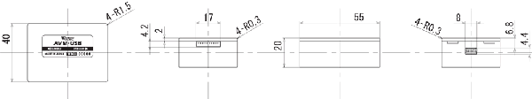 AVM-USB 外形寸法図