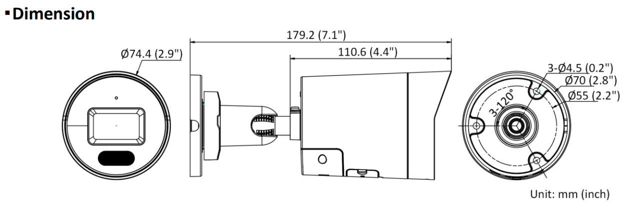 DS-2CD2047G2-LU/SL 外形寸法図