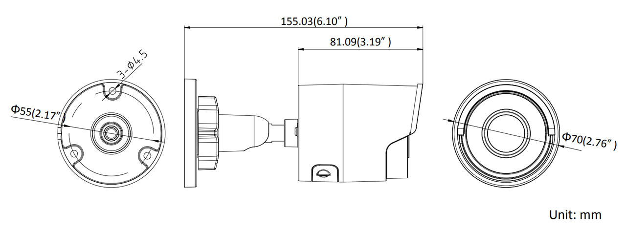 DS-2CD2085FWD-I 外形寸法図