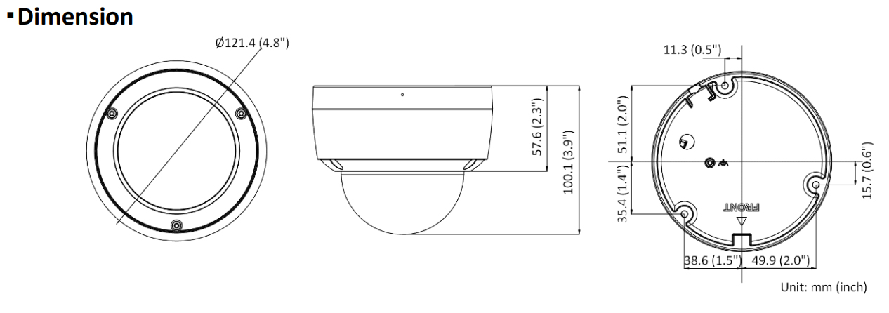 DS-2CD2147G2-LSU 外形寸法図