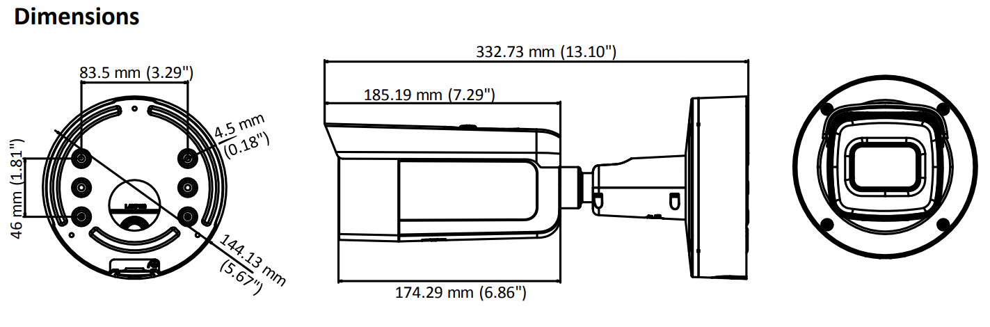 DS-2CD2625FWD-IZS 外形寸法図