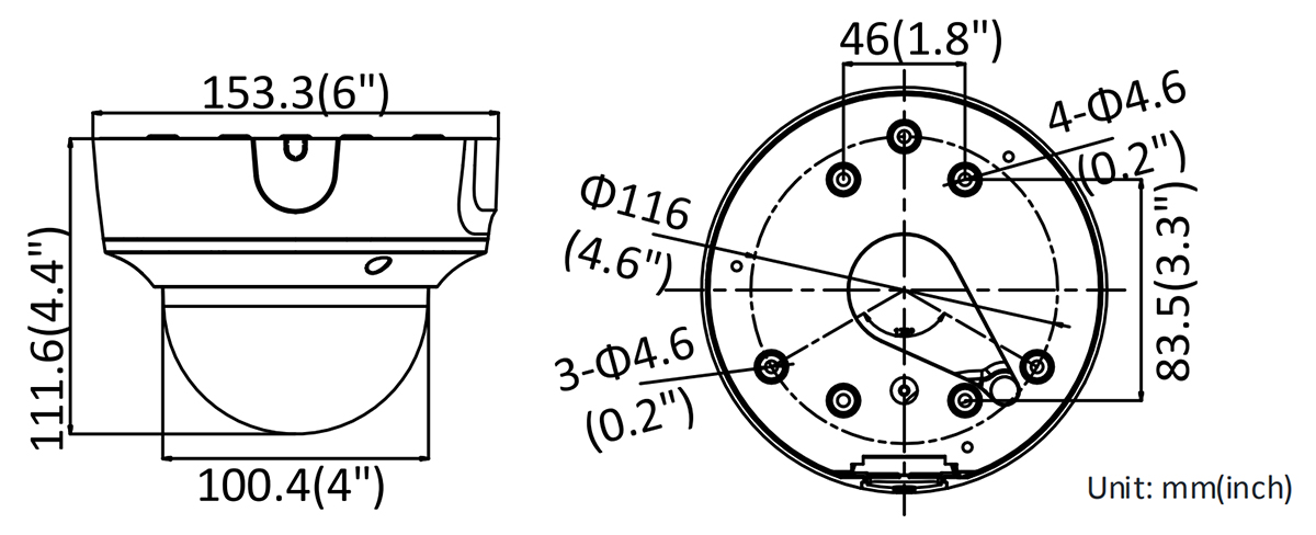 DS-2CD2721G0-IZS 外形寸法図