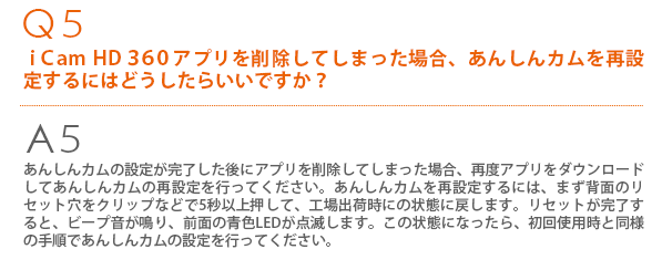 あんしんカム iCam HD 360 Q&A