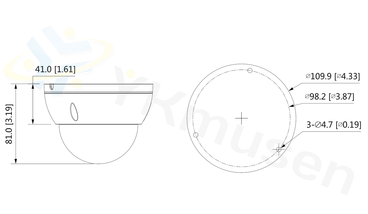 IPC-HDBW2841EP-S-0280B 外形寸法図