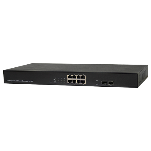 NSIE8082GS SFP2ポート付ギガビット対応PoEスイッチングハブ（8ポート）