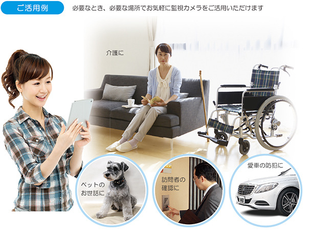 PIC-718-IR Wi-FiプラグインカムP2P方式ネットワークカメラ ご活用例