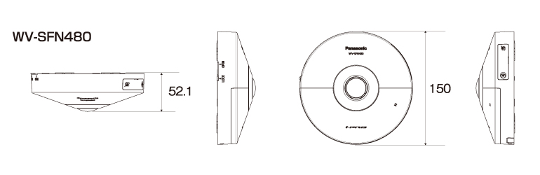 WV-SFN480 寸法図