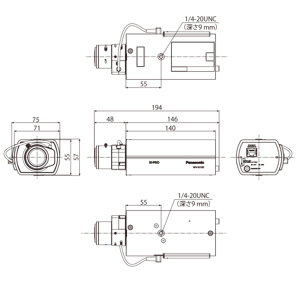 タイプ防犯カメラ【新品未使用】 Panasonic WV-S1115V 防犯カメラ