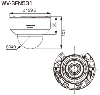 WV-SFN531 寸法図