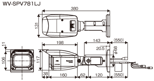 WV-SPV781LJ 寸法図