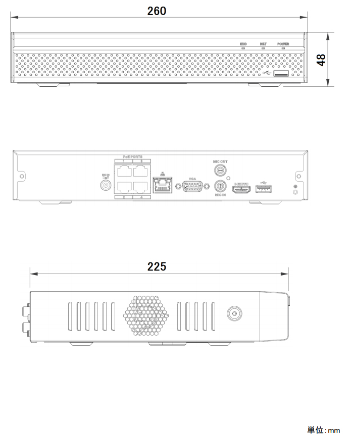 RD-NF4104-4P-4K 外形寸法図
