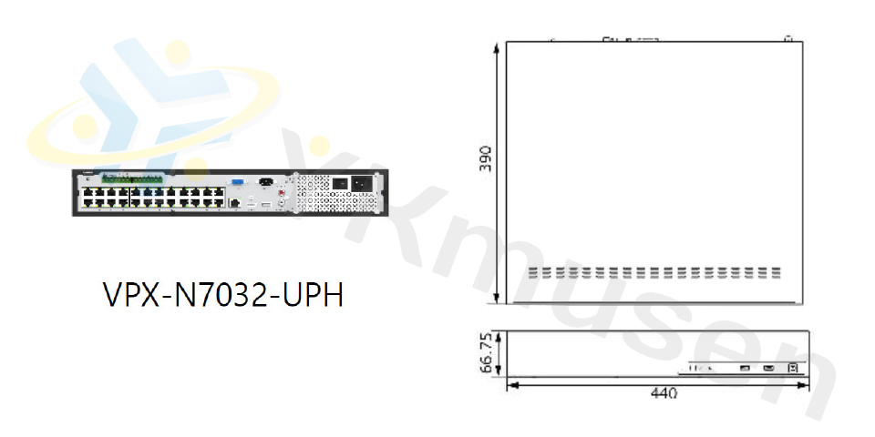 VPX-N7032-UPH 本体寸法