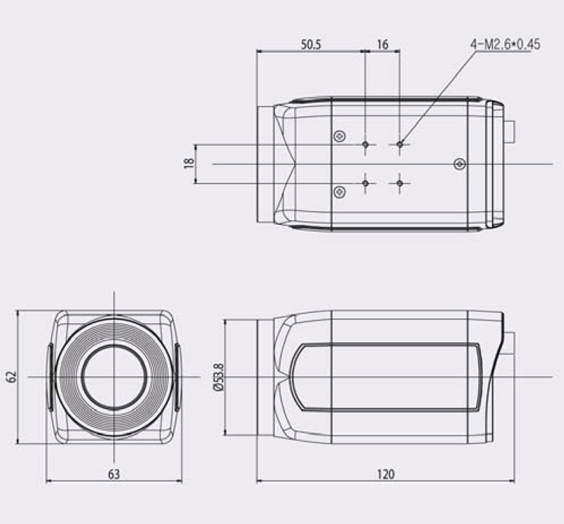 DN-270ZOOM/MONALISA-II 本体寸法図