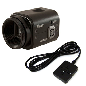 WAT-910HX/RC WATEC(ワテック)超高感度白黒暗視カメラ 脱着式設定リモコン付属タイプ
