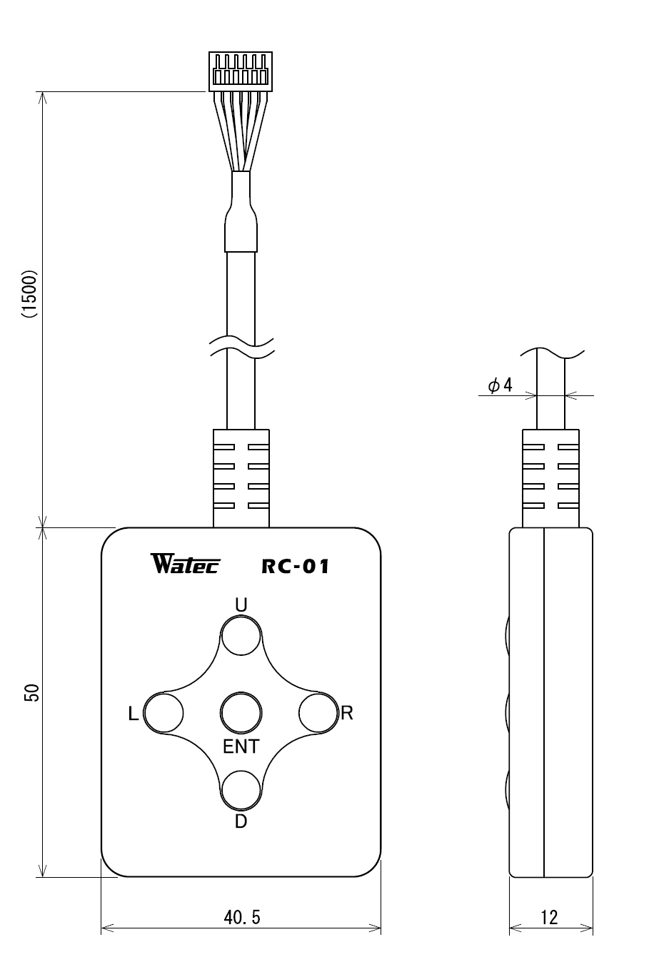 WAT-910HX/RC 本体寸法図