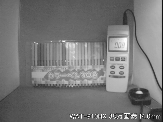 WAT-910HX/RC 0.01Luxの低照度下で撮影
