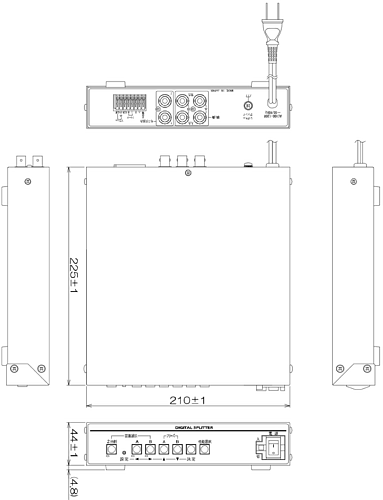 DSP-104 本体寸法図