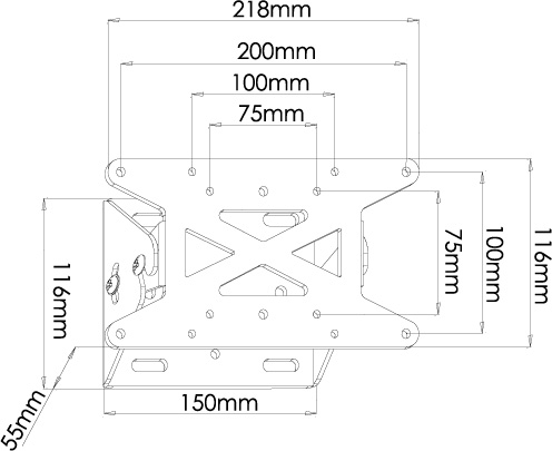 LCD-109 上下調節付・液晶プラズマテレビ壁掛金具(13-31型)VESA(75、100、200×100mm)