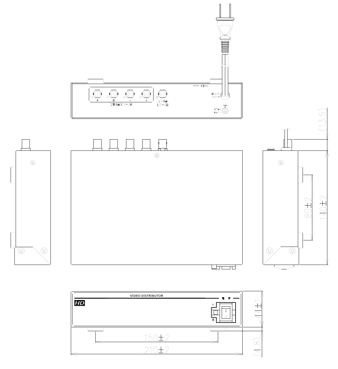 SSD-104 本体寸法図