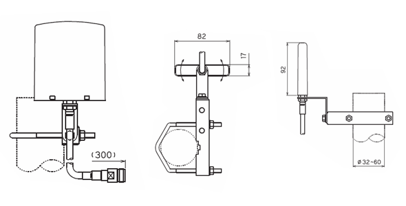 平面アンテナPA2409A外観図